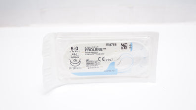 Ethicon 8756 5-0 PROLENE Polypropylene Stre RB-1 17mm 1/2c Taperpoint 18inch
